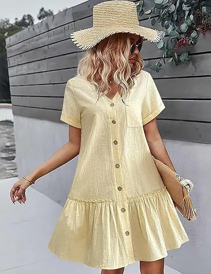 Ivy Cotton Button Dress