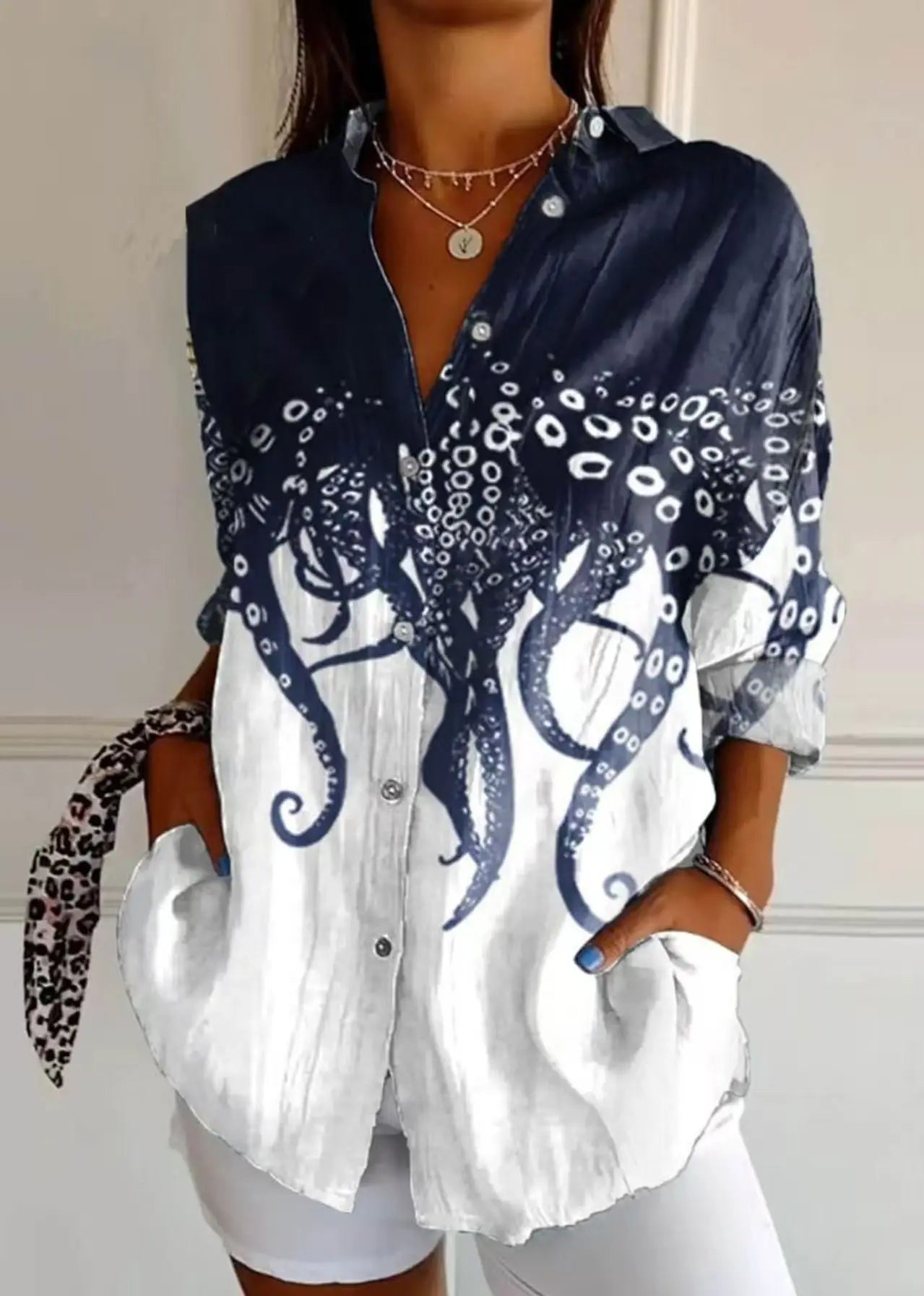 Isla Wave Print Shirt