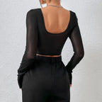 Mia Lace Overlay Corset Top