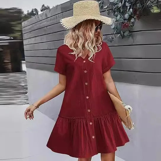 Ivy Cotton Button Dress
