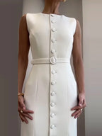 Clara Chic Sleeveless Long Dress