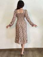 Marielle Floral Lace-Up Midi