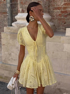 Liana Elegant Ruffle Mini Dress
