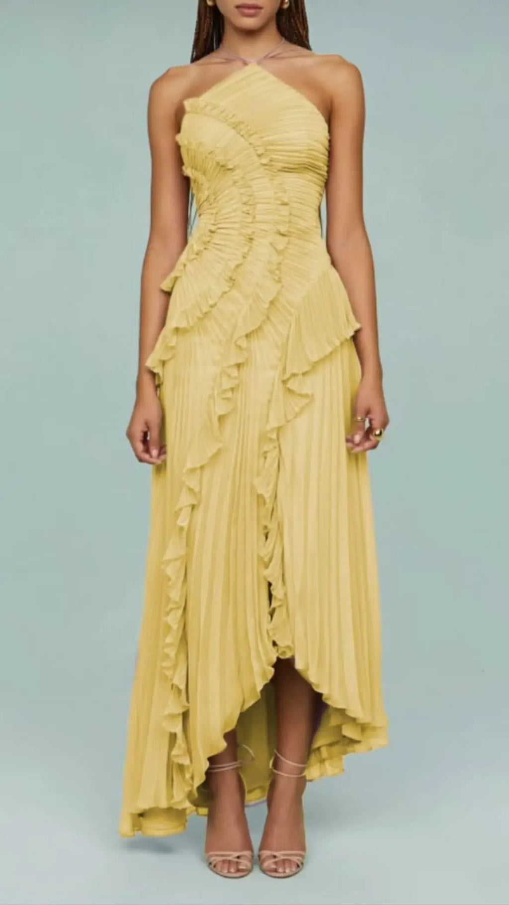 Serena Elegant Halter Maxi Dress