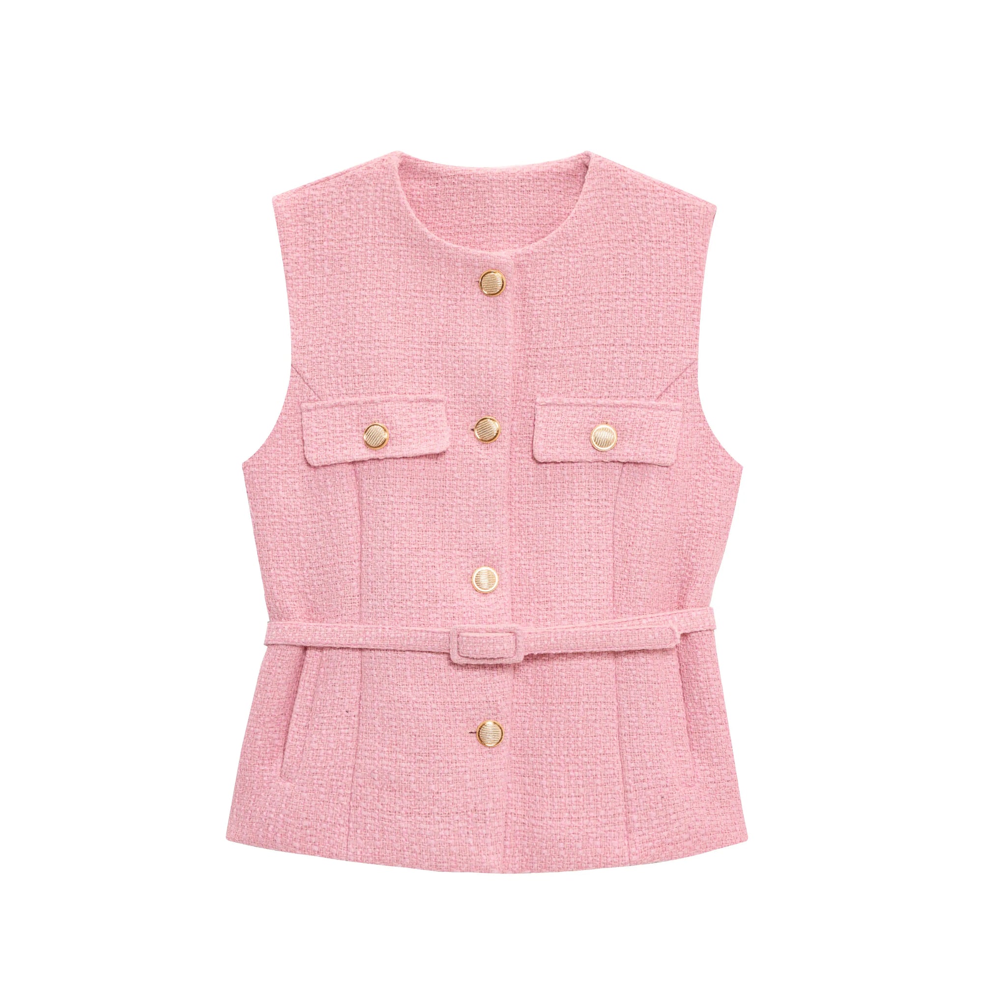 Vivienne Belted Tweed Vest