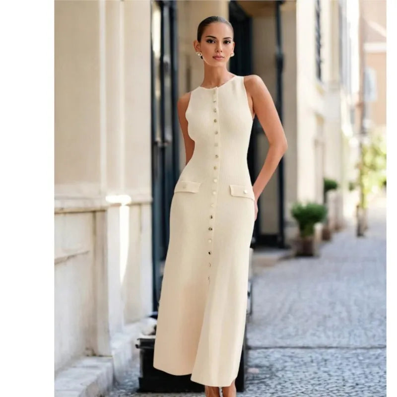 Amelia Chic Ribbed Bodycon Dress