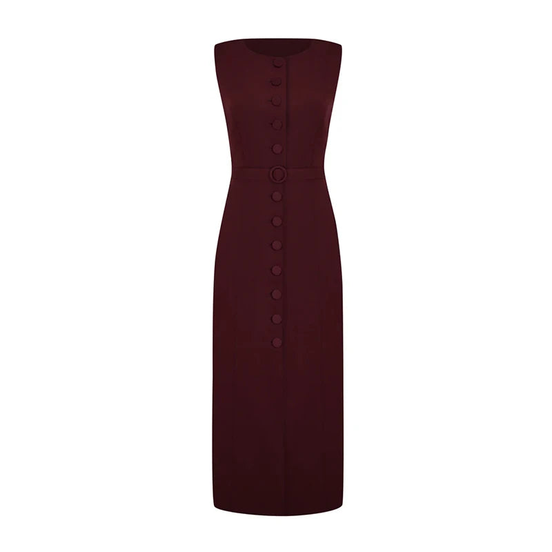 Clara Chic Sleeveless Long Dress
