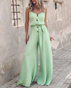 Camila Wide-Leg Belted Jumpsuit