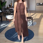 Evelisse Buttoned Long Dress