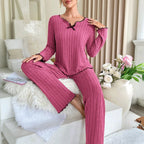 Lila Cozy Ribbed Lounge Set