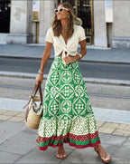 Maya Boho Swing Maxi Skirt