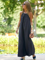 Sophie Vintage Halter Maxi Dress
