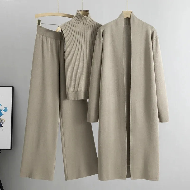 Sophie Textured Knit Three-Piece Set