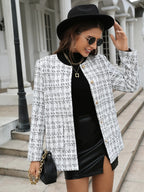Margot Vintage Plaid Button Coat