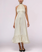 Vivienne Polka Halter Maxi Dress