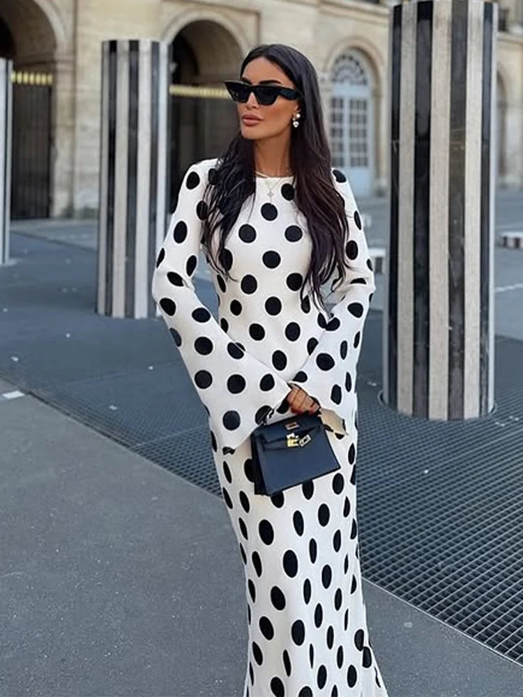 Solenne Black Dots Evening Maxi