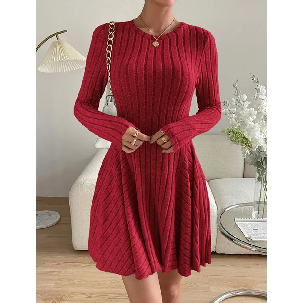 Clara Fit & Flare Knit Mini Dress