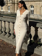 Maris V-Neck Patchwork Maxi