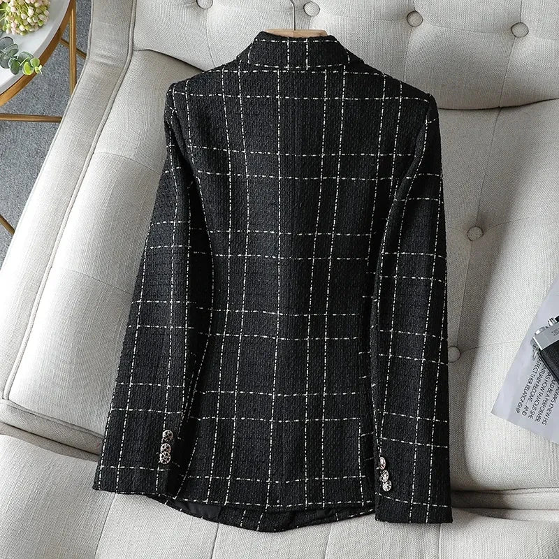 Charlotte Tweed Double-Breasted Blazer