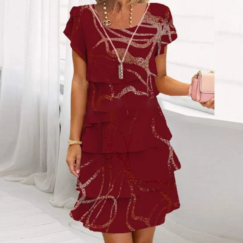 Sophia Elegant Printed Dress