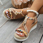 Elena Braided Boho Platform Sandals