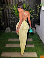 Elysia Sleeveless Ruched Maxi