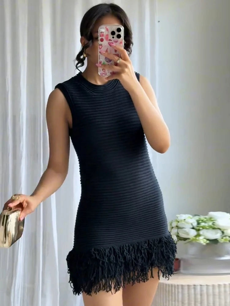 Aurelia Fringe Hem Dress