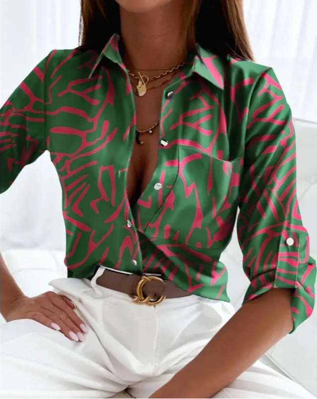 Ava Abstract Print Blouse