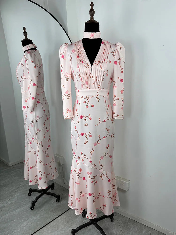 Selena Floral Patchwork Maxi Dress