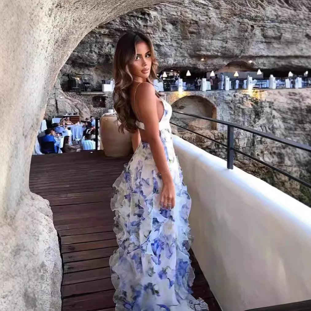 Ella Floral Ruffled Maxi Dress
