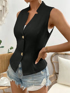 Chloe Slim-Fit V-Neck Blazer Vest