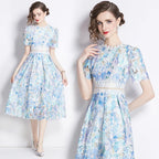 Camille Vintage Lace Midi Dress