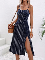 Eliza Polka Dot Midi Dress