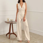 Alina Draped V-Neck Jumpsuit