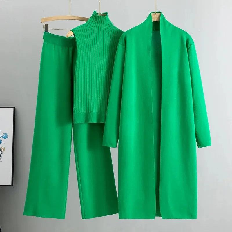 Sophie Textured Knit Three-Piece Set