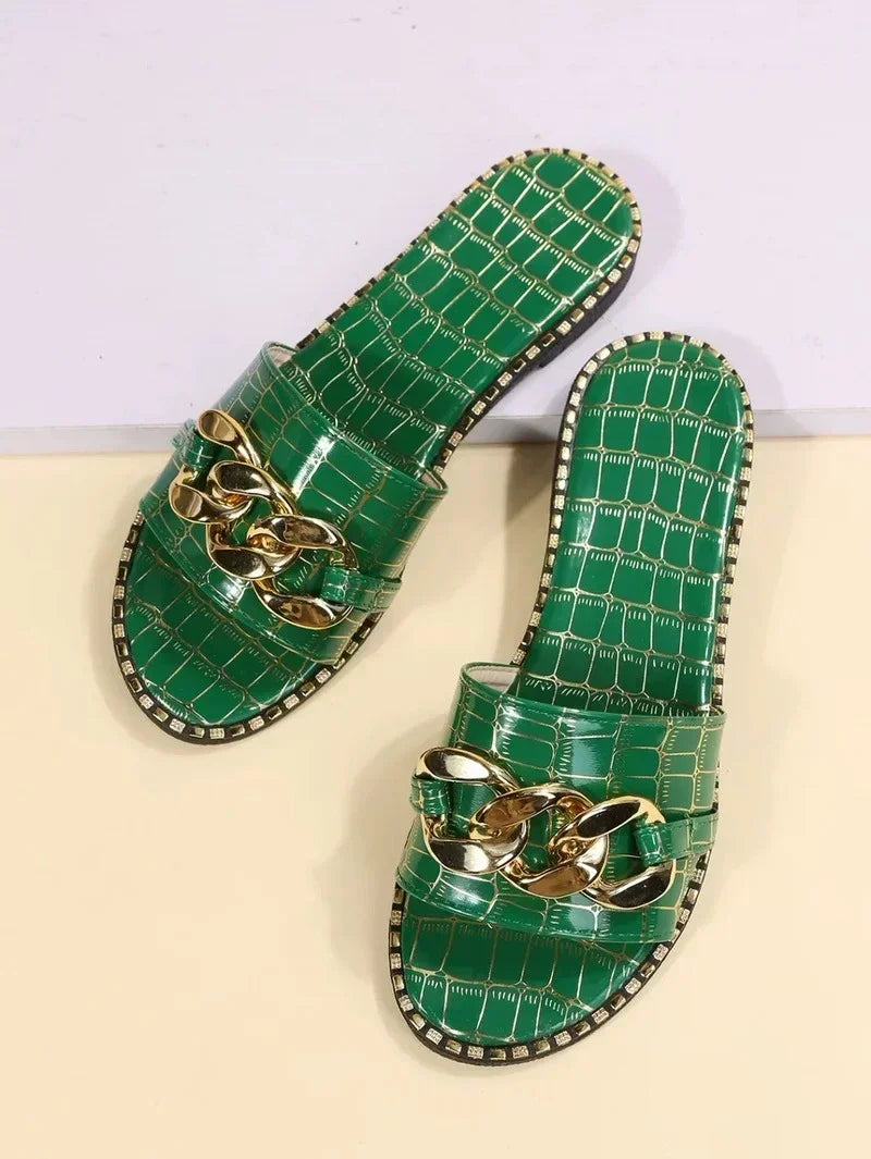 Viola Luxe Croc Slide
