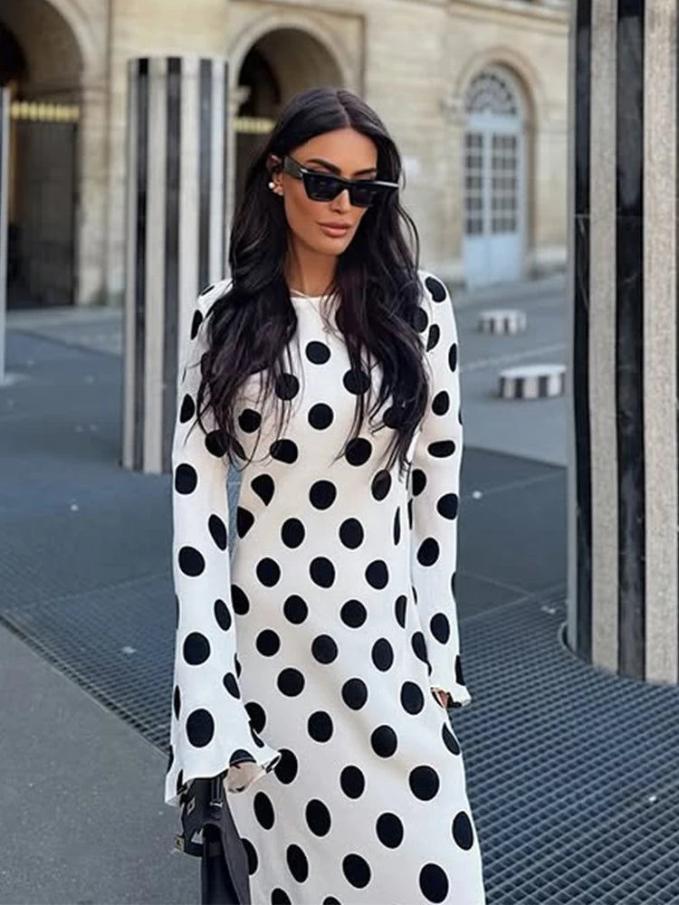 Solenne Black Dots Evening Maxi