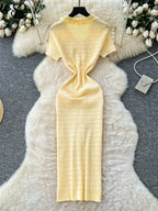 Eva Vintage Knitted Long Dress