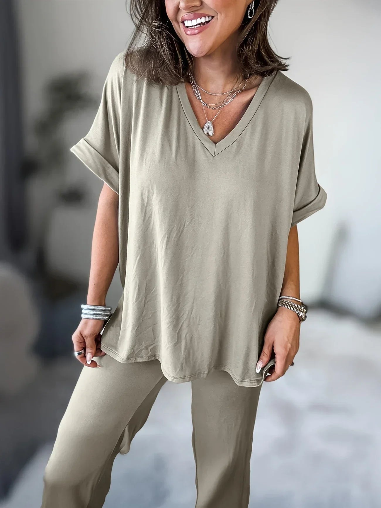 Clara Relaxed Wide-Leg Lounge Set