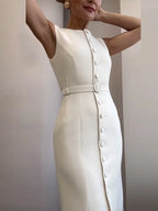 Clara Chic Sleeveless Long Dress