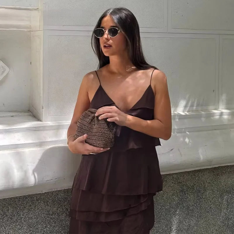 Aria Tiered Spaghetti Strap Dress