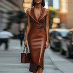 Alvara PU Leather Maxi Dress