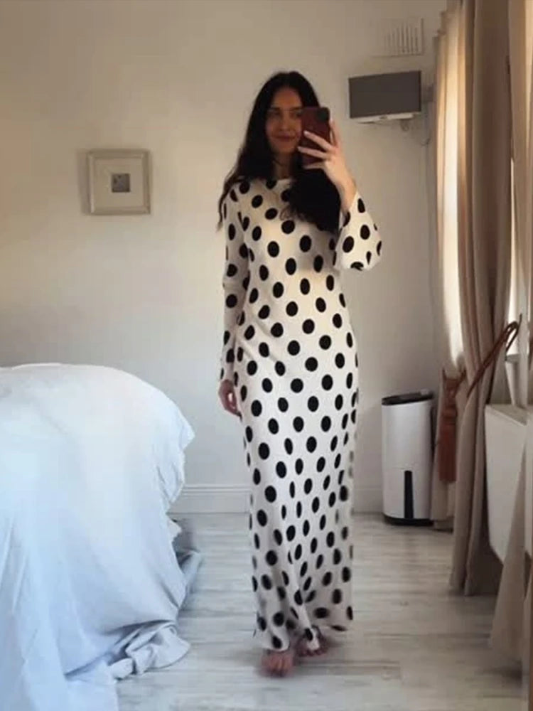 Solenne Black Dots Evening Maxi