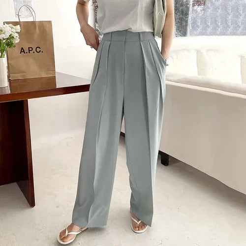 Nora Pleated Wide-Leg Trousers
