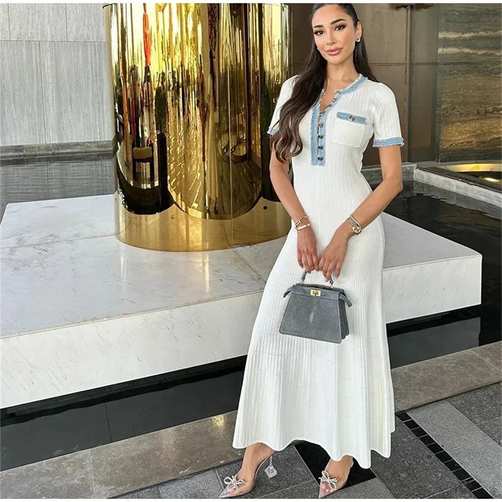 Clara Chic Knit Maxi Dress