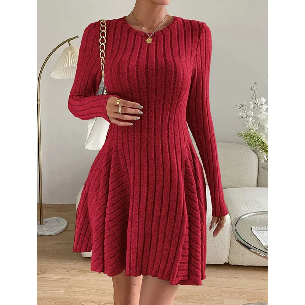 Clara Fit & Flare Knit Mini Dress
