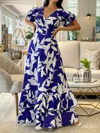 Camille Elegant Printed Maxi Dress