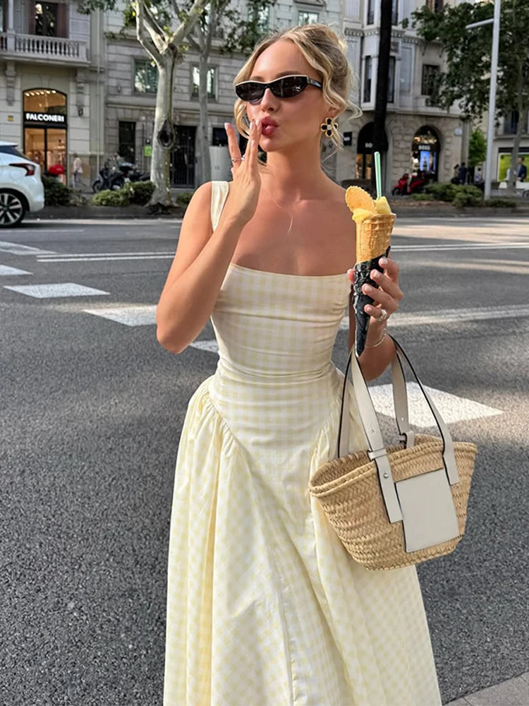 Serenne High Waist A-line Dress