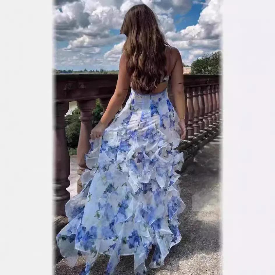 Ella Floral Ruffled Maxi Dress