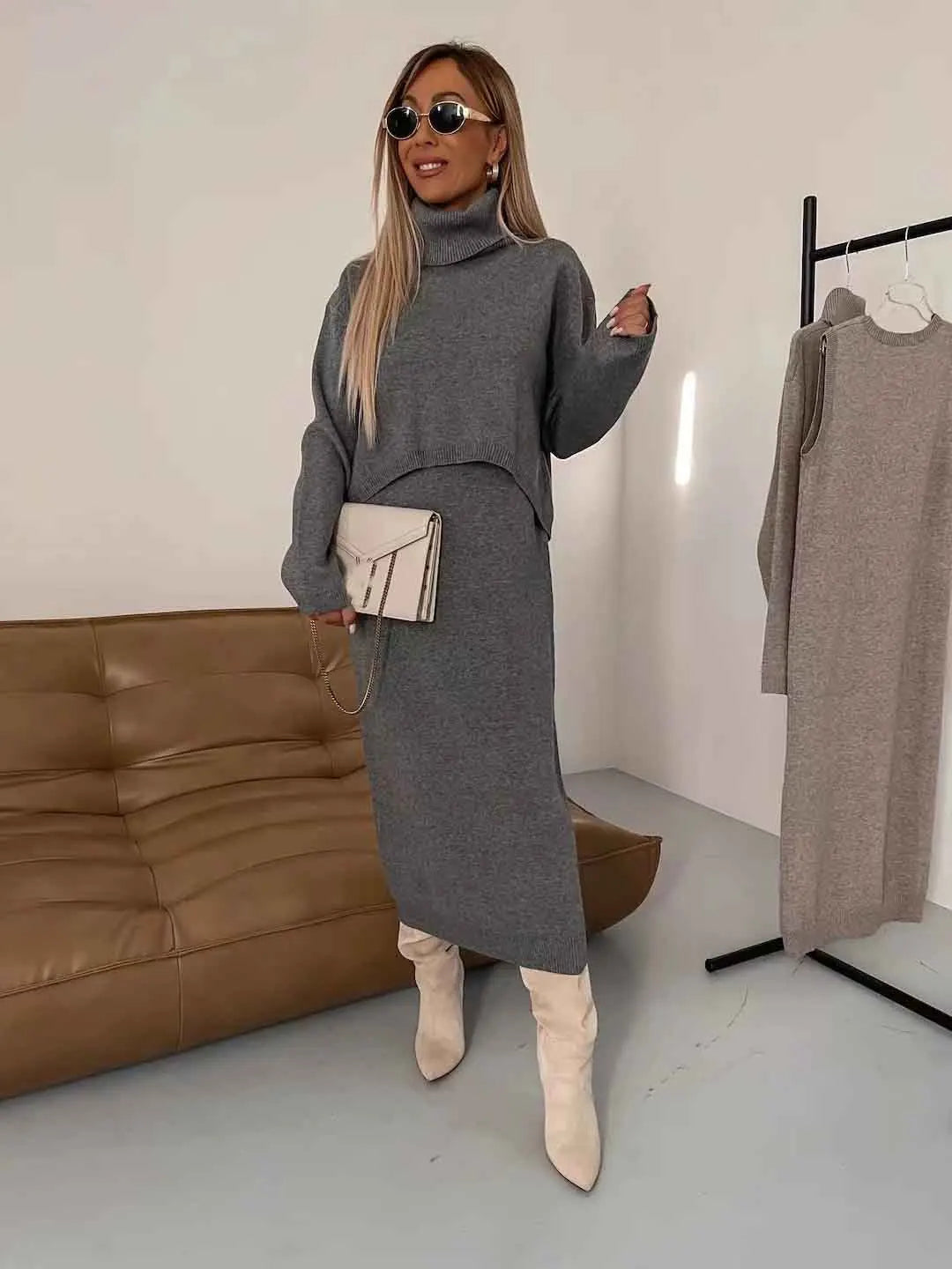 Lila Cozy Knit Set